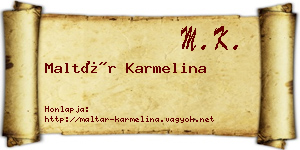 Maltár Karmelina névjegykártya